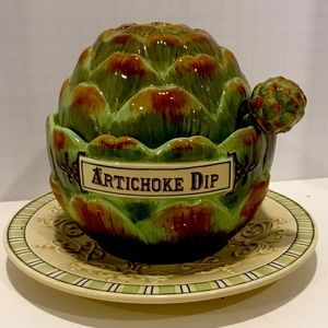 Ceramic artichoke dip bowl